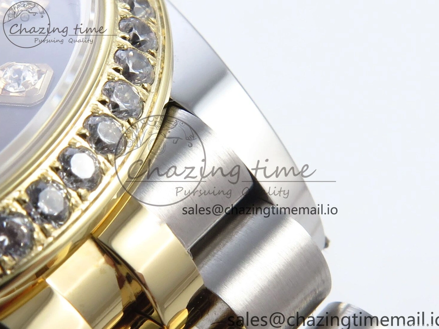 Good Copy Rolex Watches Bezel on Dial ARF Bracelet Best Snug 409 Edition Diamonds DateJust Jubilee ETA YG 1:1 Brown 904L SS Diamonds 31 278383RBR Steel 1222